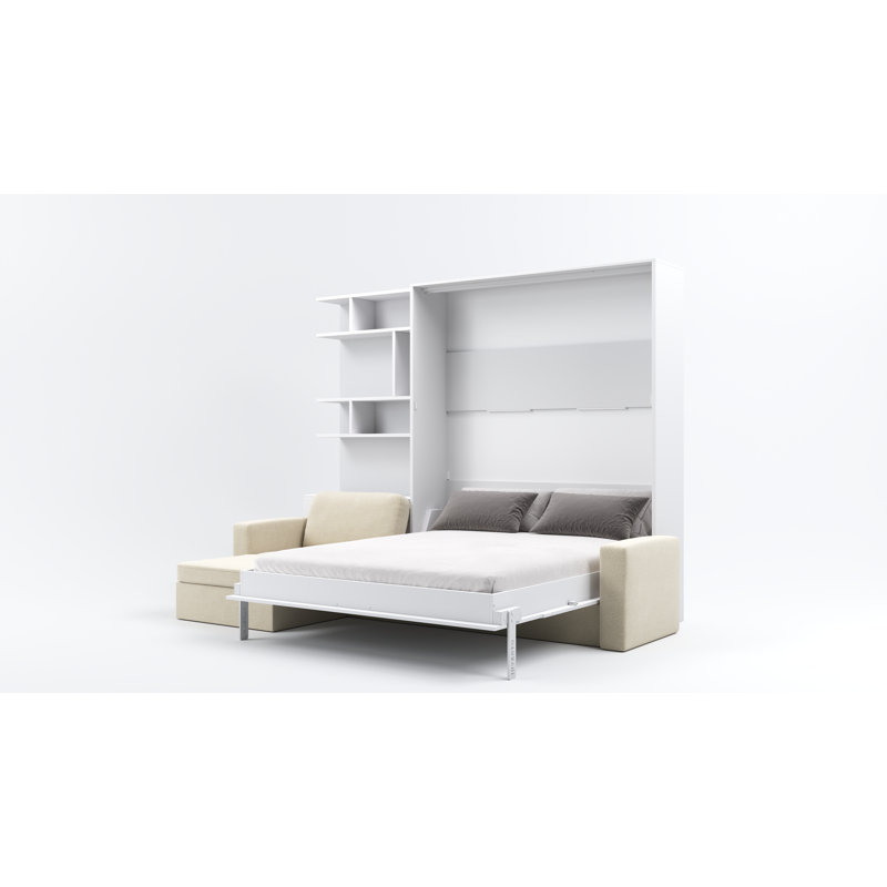 Neidelin Upholstered Bed, White/Cream
