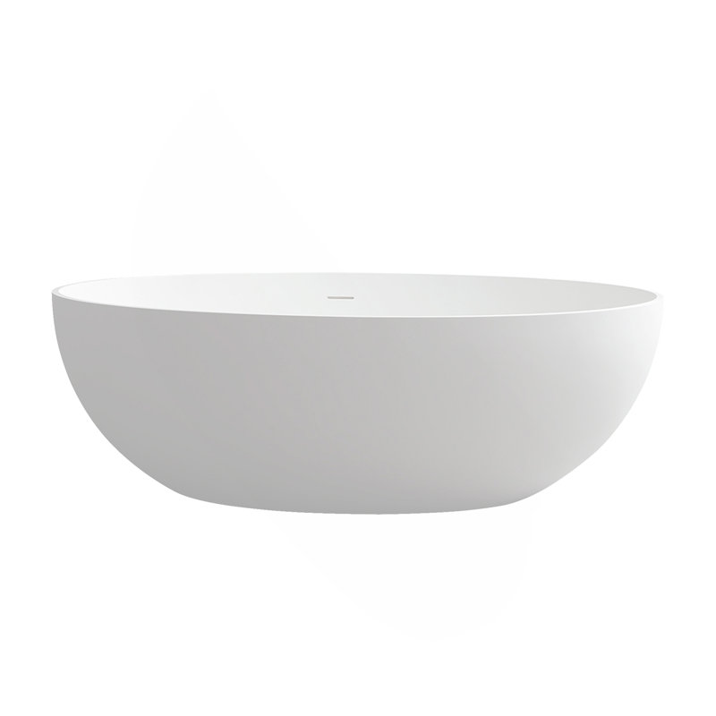 67" Premium Solid Surface Deep Soaking Bathtub