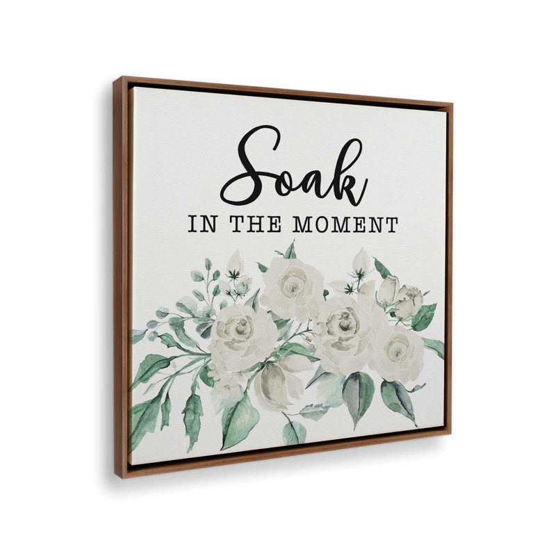 «Soak in the Moment» par Masey St. Studios, reproduction d'art, Framed Canvas, Brown, 20 W x 20 H
