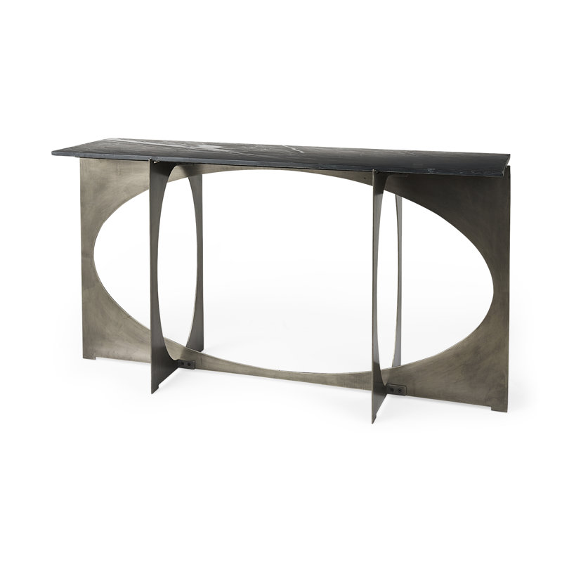 Console Giles, Noir / nickel