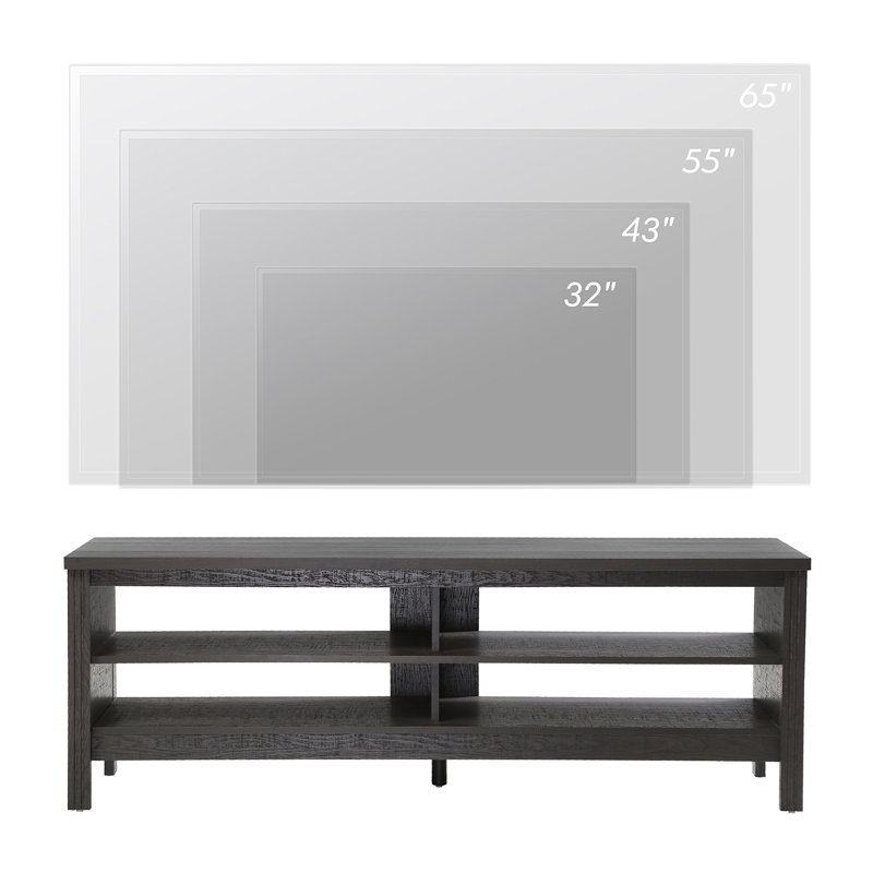 Terraza Unfinished TV Stand for TVs up to 65", Black