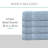 Willow 4 Pieces Hand Towel Set – 100% Combed Cotton, Premium Quality 630 GSM, Blue, Ultra-Soft & Highly Absorbent (4 Hand Towels)-120631026-120631035