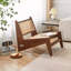 Fauteuil d'appoint moderne Mid-Century, méridienne en rotin pour le salon, méridienne Boho pour chambre à coucher et balcon