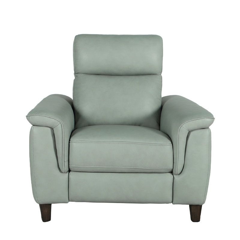 Fauteuil inclinable électrique triple en cuir fleur haut de gamme avec port USB intégré sans gravité, Écume de mer