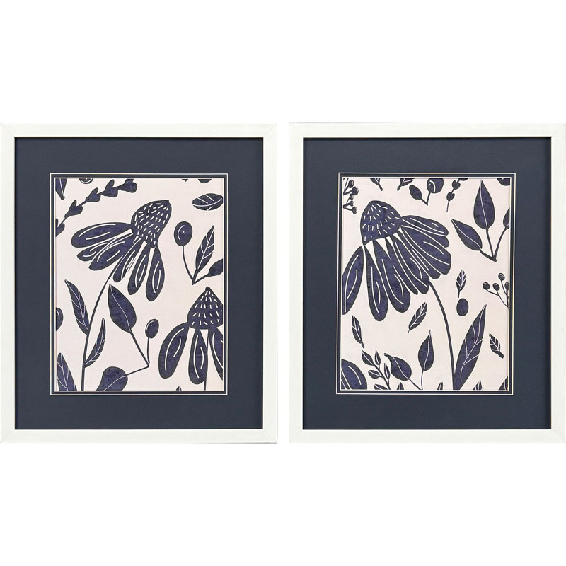 Denim Floral S/2