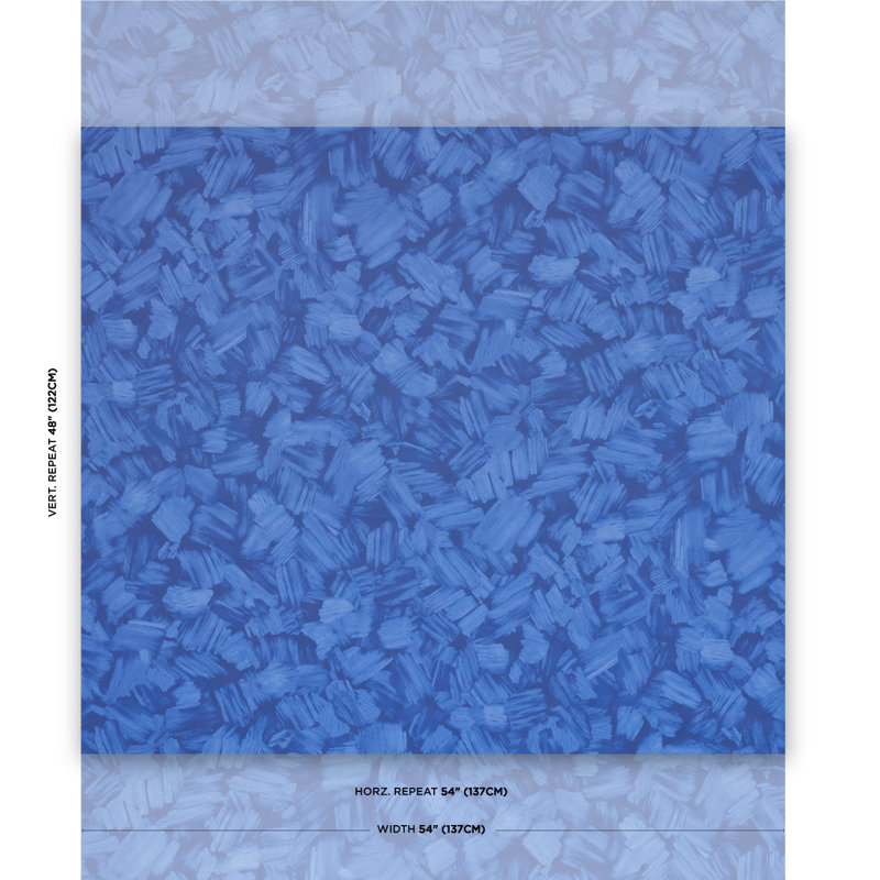 Schumacher x Backdrop Atmos Wallpaper, Bright Blue