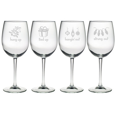 Verre à vin 19 onces fêtes hang hang ups