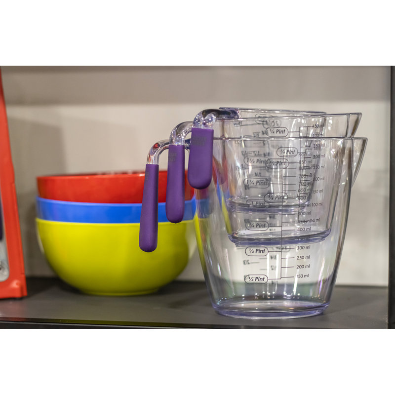Colourworks 3-Piece Plastic Measuring Cup Set