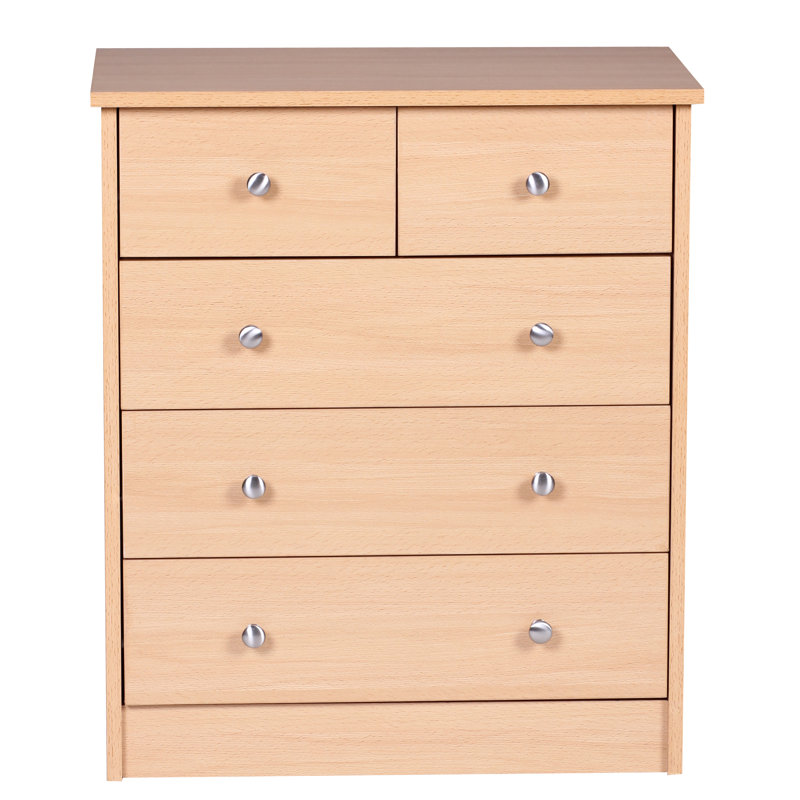 5 Drawer 60cm W Chest, Beech