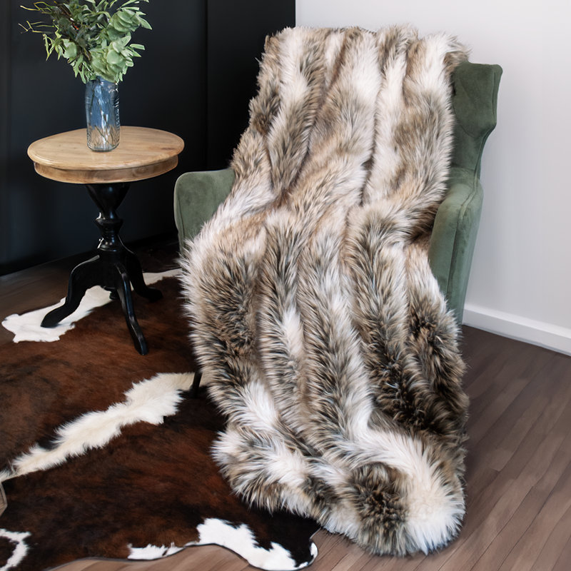 Jeté en fausse fourrure Thomas Collection®, L 84 po x l 60 po