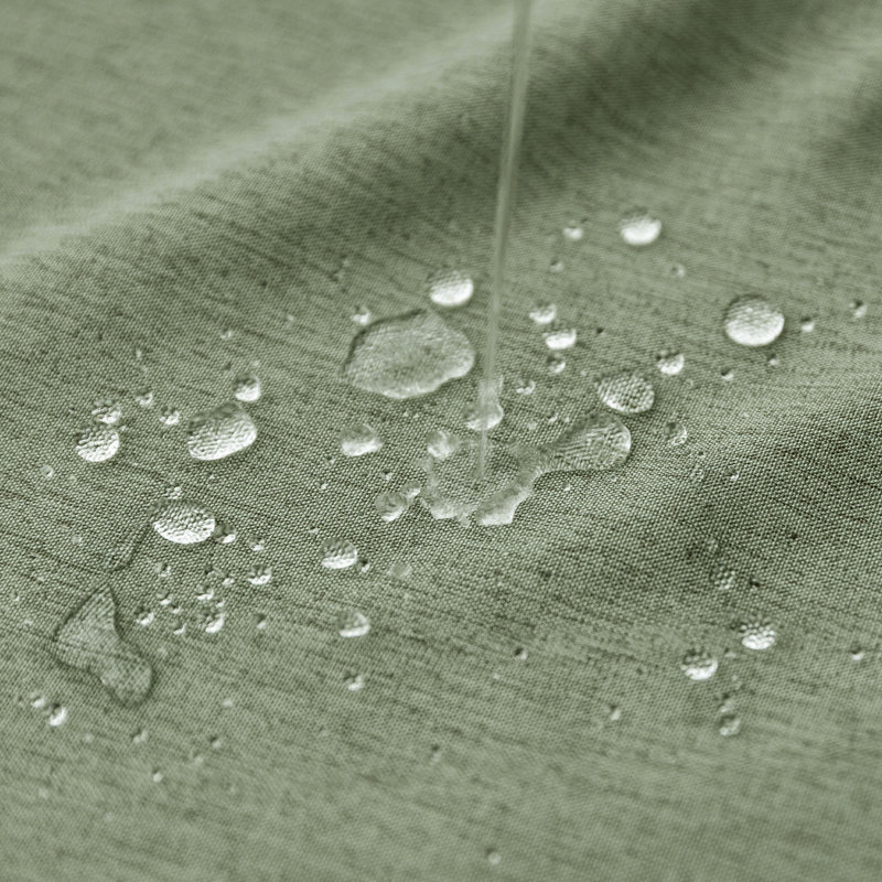 Rideau de douche en lin sans crochet avec doublure Snap-In, Sauge
