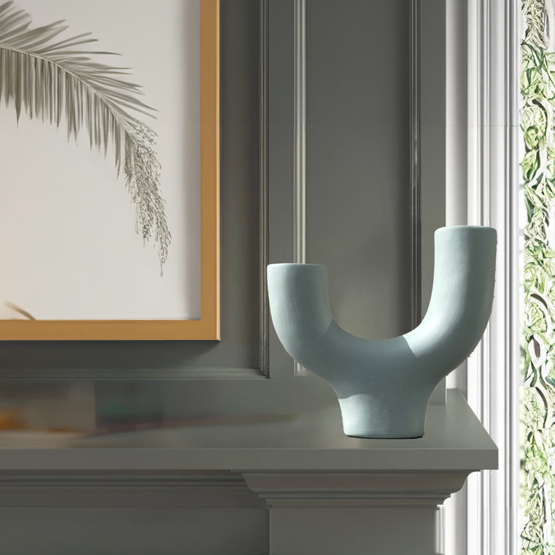 Hiliana Ceramic Table Vase, Green