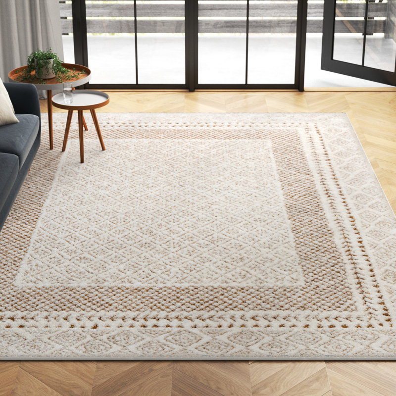 Calvo Machine Woven Oriental Brown Area Rug, Rectangle 9'2" x 12'