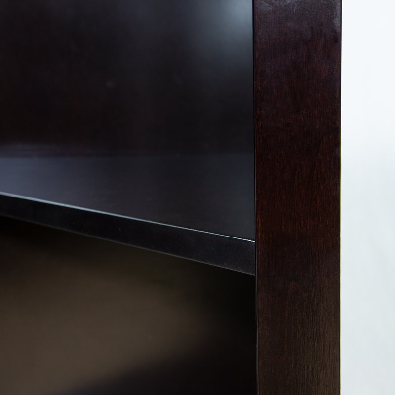 Aryana 127cm H x 81cm W Corner Bookcase, Espresso