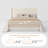 Candler Velvet Upholstered Platform Bed with Wingback Headboard and Wooden Slats-2136808195-2103532807