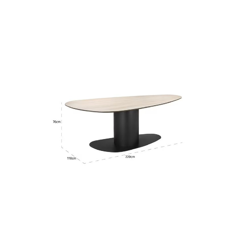 Table de salle à manger forme libre L 87 po x l 43 po