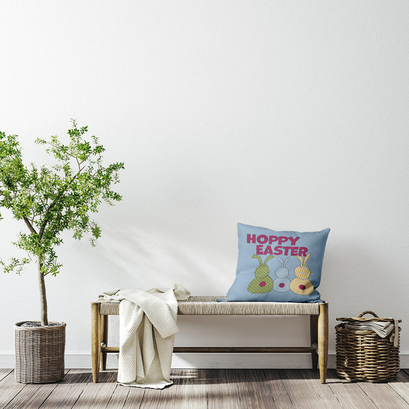 Reversible Throw Pillow, 20" x 20", Blue