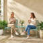 Outsunny 3 Piece Rattan Bistro Set Patio Set with 2 Chairs-1134430759