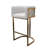 Bernbaum 27.5'' Bar Stool with Faux Leather Seat and Walnut-Finished Legs