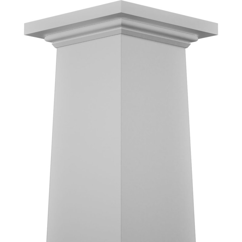Ensemble de colonne carrée classique en PVC lisse lisse et standard Craftsman, H 72 po x l 15,63 po