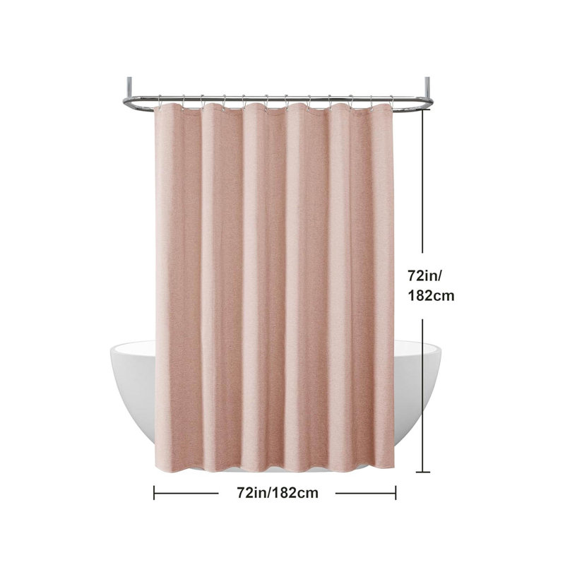 Polyester Shower Curtain, Pink