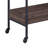 Rectangular Serving Cart With 2 Tier Shelf, Walnut And Black