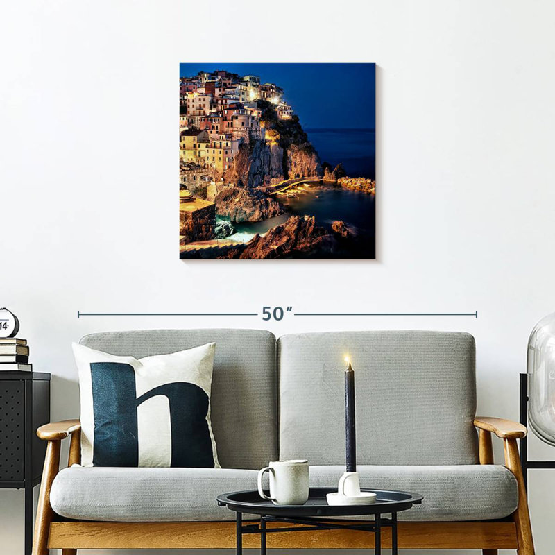 Gillard Manarola au Cinque De Terre, Italie, H 24 po x l 24 po