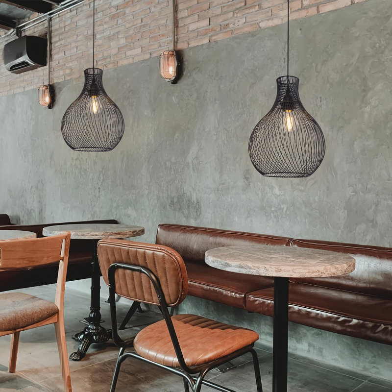 1 - Light Matte Black Chandelier Pendant