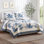 Ensemble de courtepointe lumineuse à motif floral Bright Star