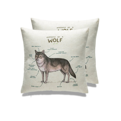 Animal Print Linen Throw Pillow