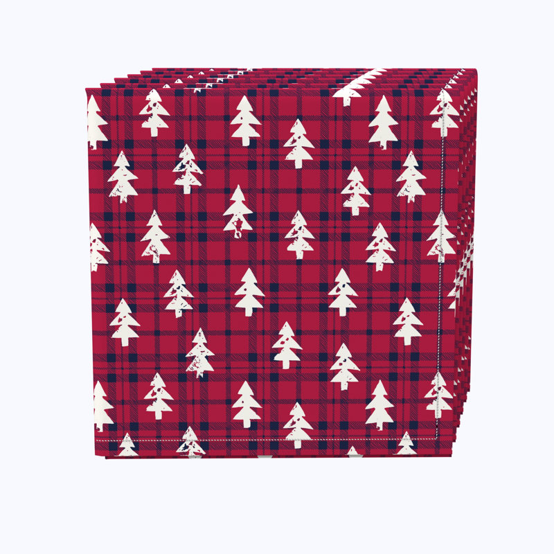 Cristinia 100% Cotton Plaid Square Napkin