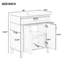 Meuble-lavabo de 30 pouces avec lavabo en céramique, porte à fermeture en douceur et tablettes réglables-286891453