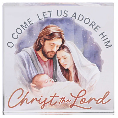 Tabletop Glass Christ Is Lord 3X3