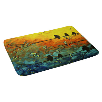 Tapis de salle de bain plumes