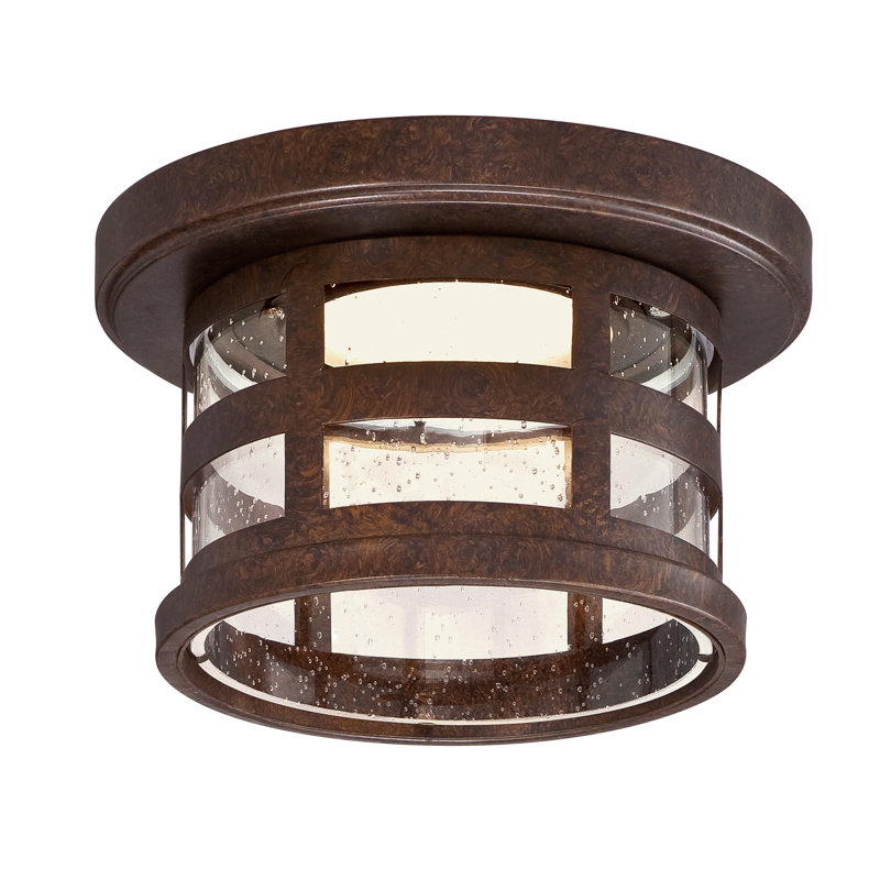 Plafonnier encastré à DEL 1 lumière Washburn, Bronze rustique