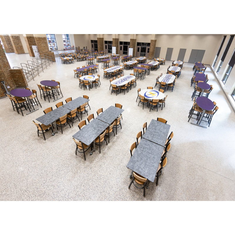 Table de social - Elliptique, 42' ' H x 60' ' L x 30' ' L, Noir