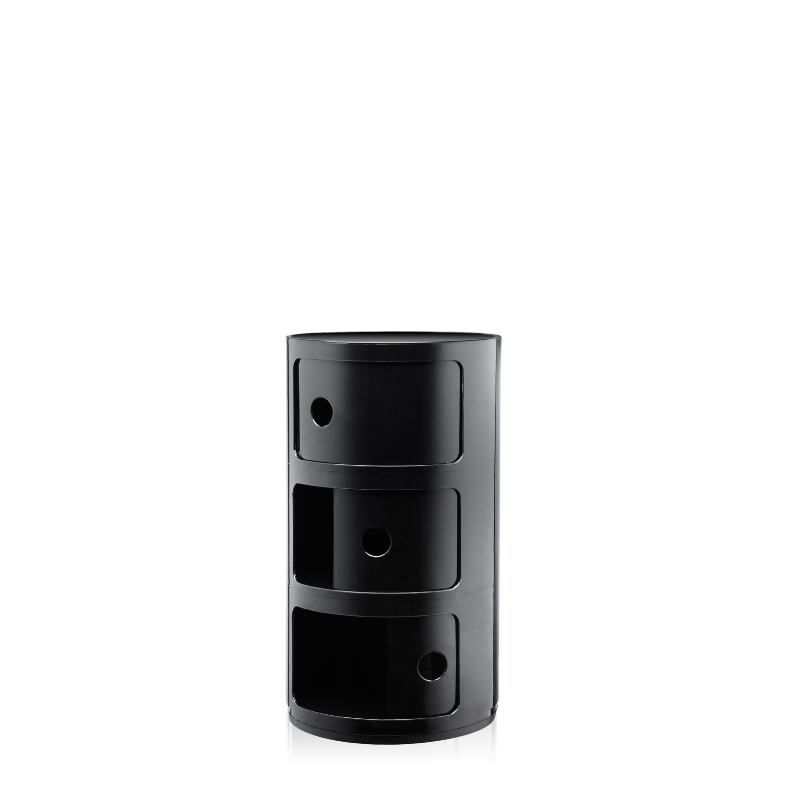 Componibili Round Modular Stacking Units, Black, 3
