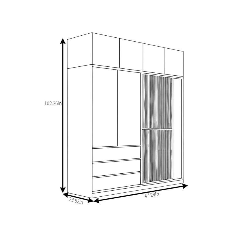 Boulton, H 102,36 po x l 47,24 po x P 23,62 po