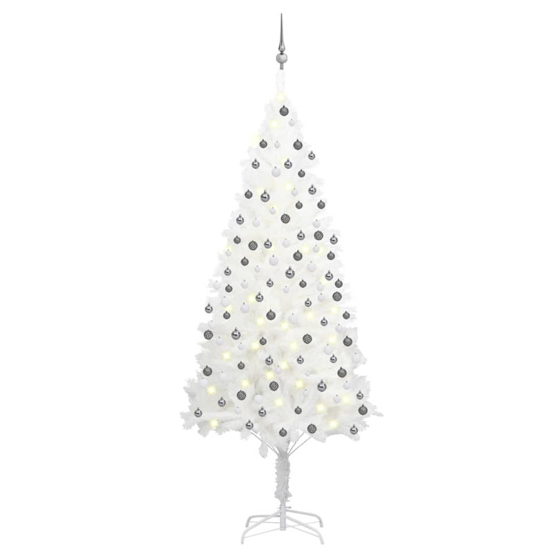 Artificial Christmas Tree with LEDs&Ball Set, 6.89ft H