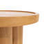 Table de bout ronde en bois massif, naturel