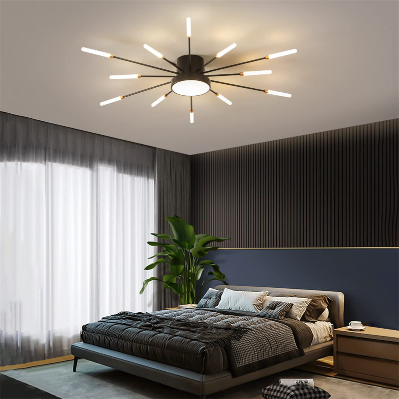 LED Flush Mount, Black