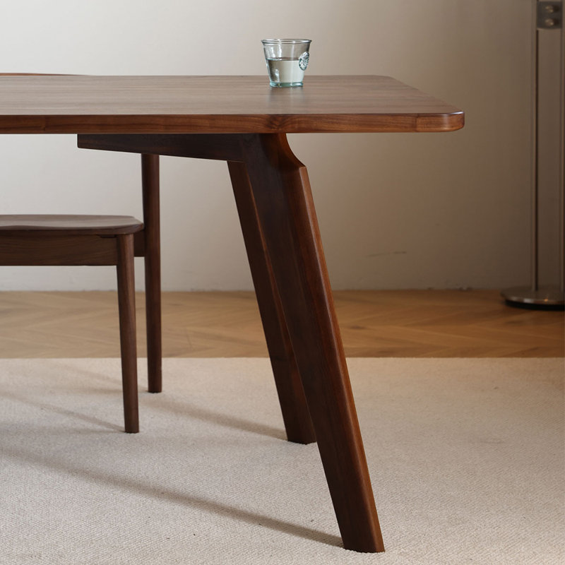 Table de salle à manger simple en bois massif Nordic, H 29,52 po x L 94,48 po x l 35,43 po