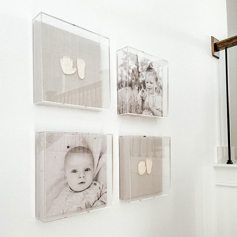 Modern Acrylic Shadowbox with Linen Canvas 3" Depth | UV Grade, 20" x 20"