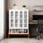 2-Doors Shoes Cabinet with open shelf