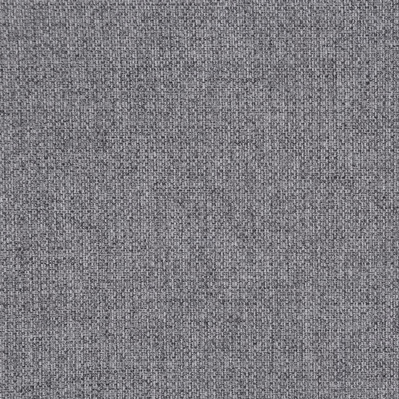 Fauteuil d'angle modulaire, tissu gris et coussin décoratif