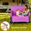 Le chariot pliable 3-en-1 se transforme en chariot convertible en chariot pliable avec plateau de table rabattable monté à l'arrière, capacité de charge de 500 livres, capacité de 180 litres pour le camping, la plage, le jardin et la pêche - mauve-126447035