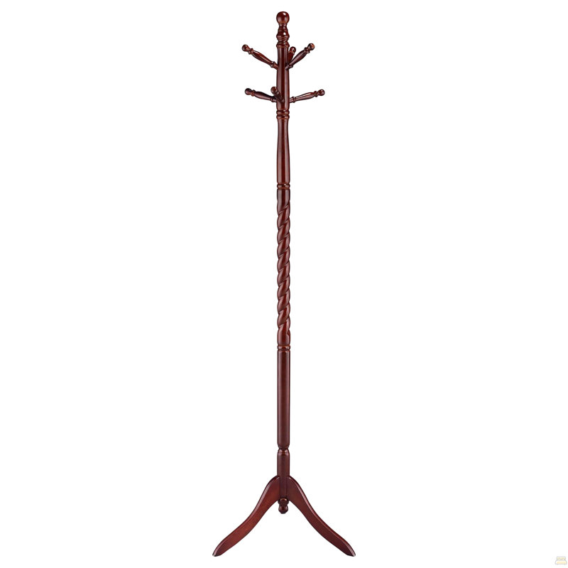 Merlot Coat Rack with Twisted Post