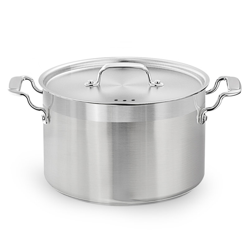 NutriChef 5 Quarts Stainless Steel Stock Pot