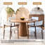 Ensemble de 4 fauteuils de salle à manger rembourrés en bois massif-492349770