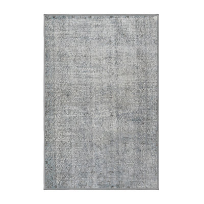 Tapis traditionnel gris / blanc Aella